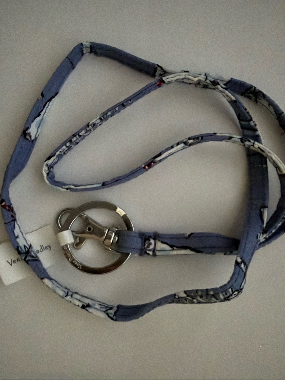 Vera Bradley Beery Merry Cool Blue lanyard NWT